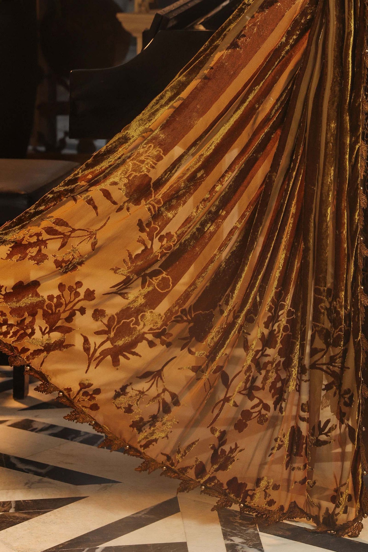 MPC-26-205-Mustard | Maria B Embroidered Chiffon Collection 2026