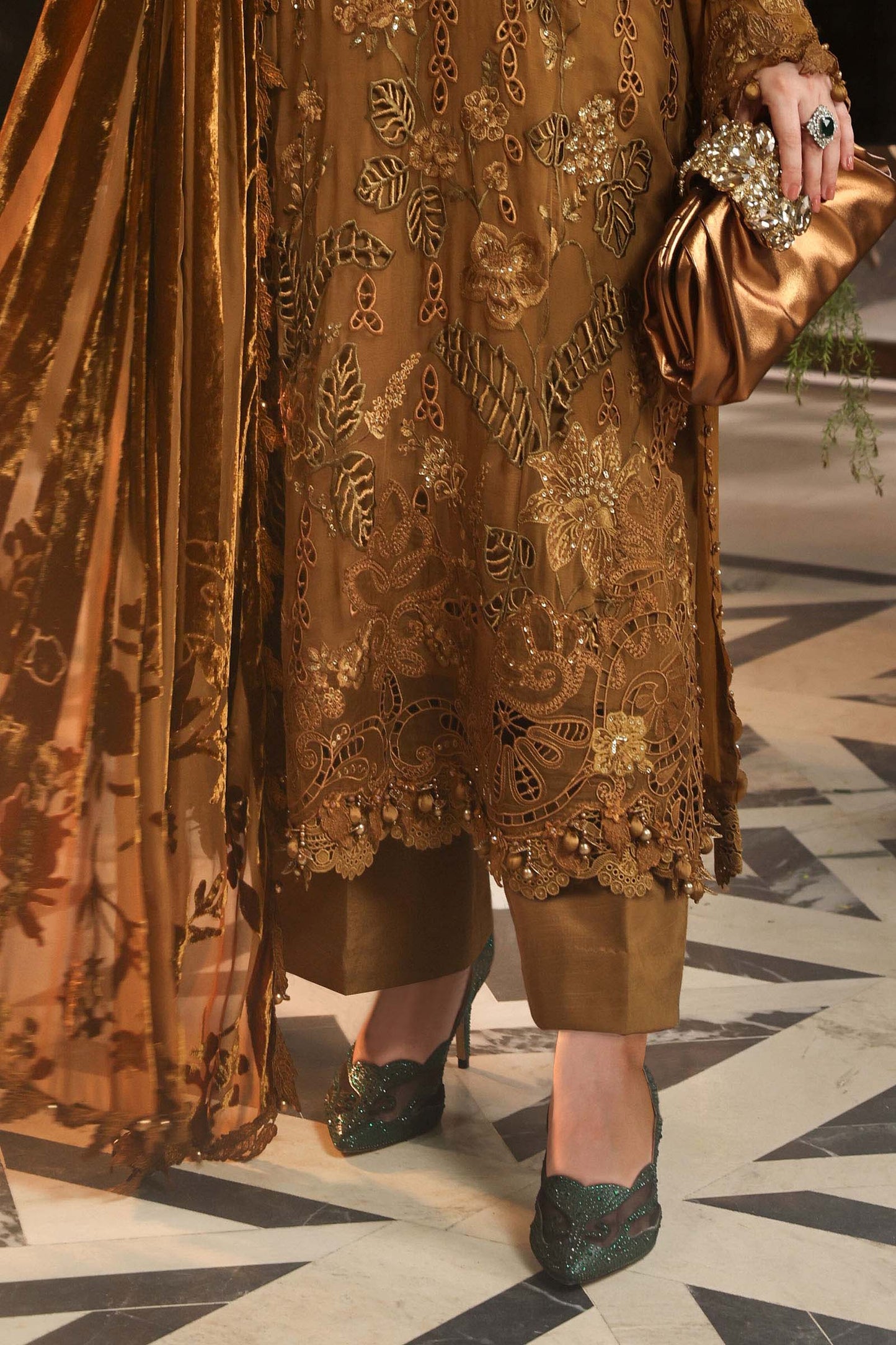 MPC-26-205-Mustard | Maria B Embroidered Chiffon Collection 2026