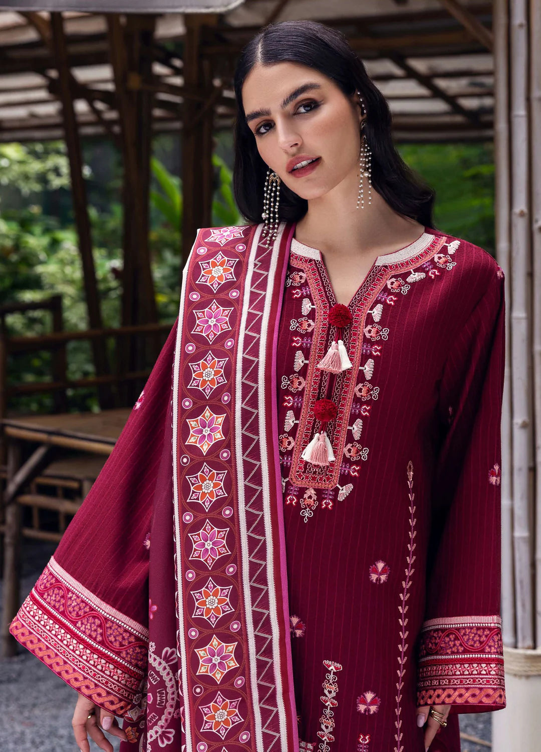 EMERALD GLIMMER | Mushq | Symphony Hemline Karandi Winter Collection 2025