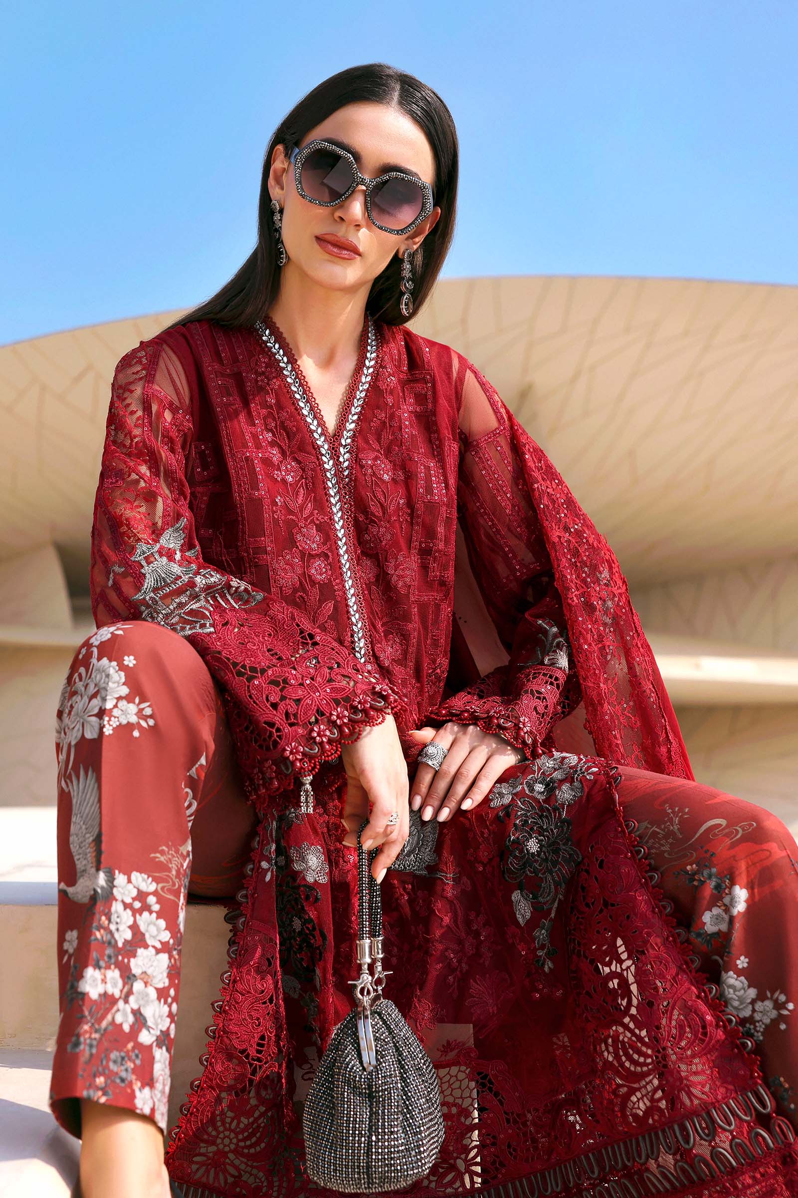 D-2607-A | Maria B | Luxury Lawn Eid Edit Collection Unstitched 2026