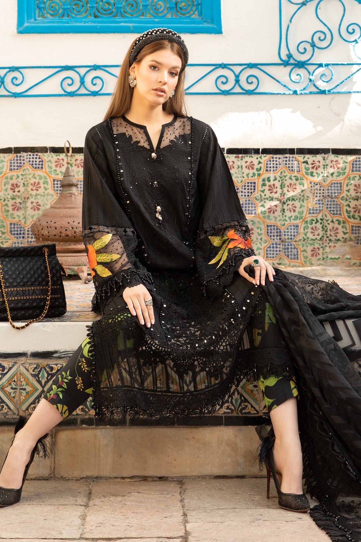 D-2408-B | Maria B | Voyage A Luxe X Tunisia Luxury Lawn 2024