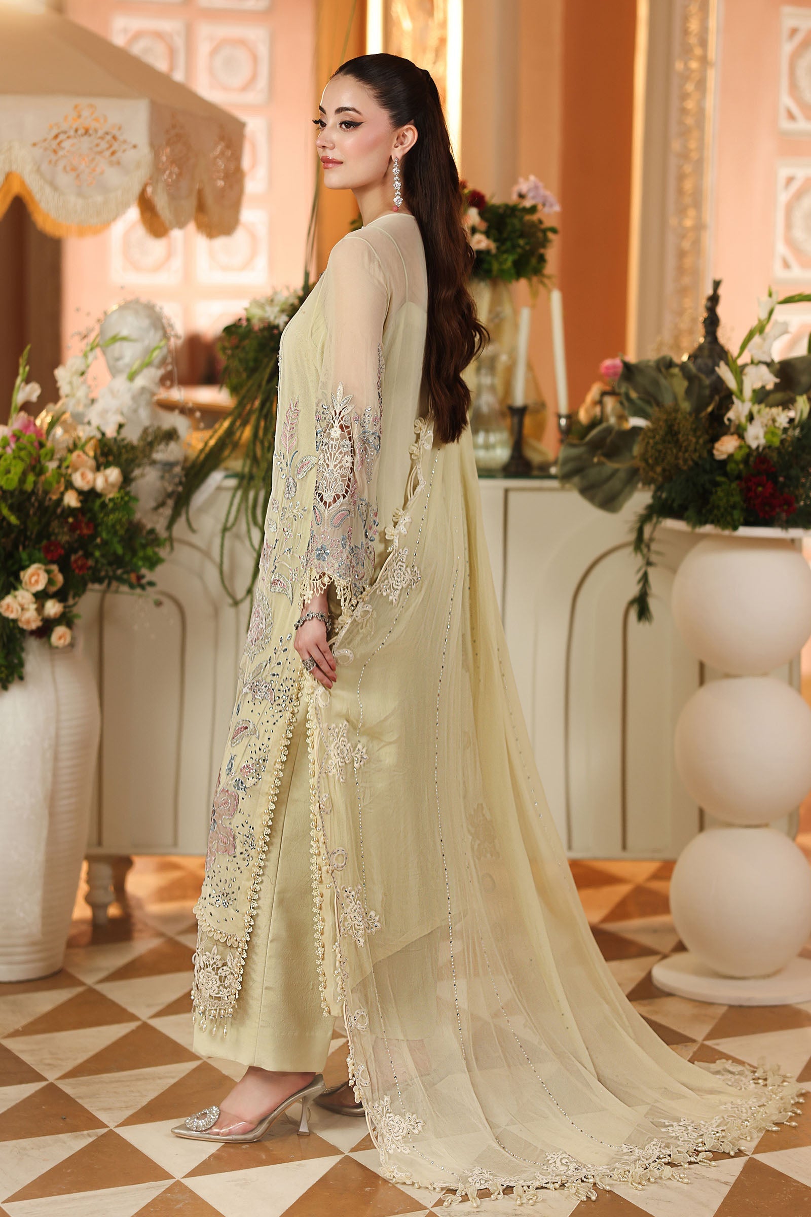 MPC-26-208-Pastle Sunshine | Maria B Embroidered Chiffon Collection 2026