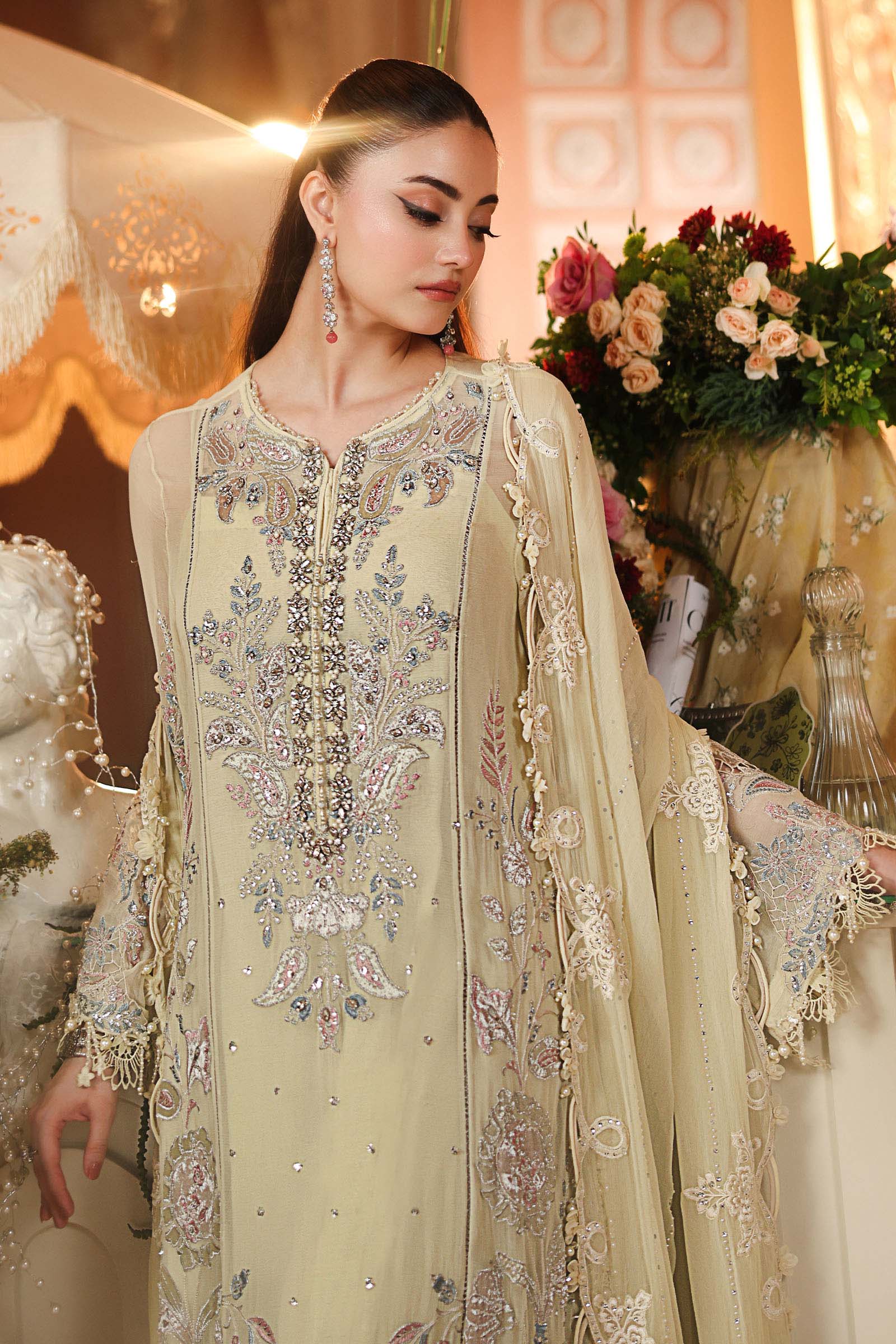 MPC-26-208-Pastle Sunshine | Maria B Embroidered Chiffon Collection 2026