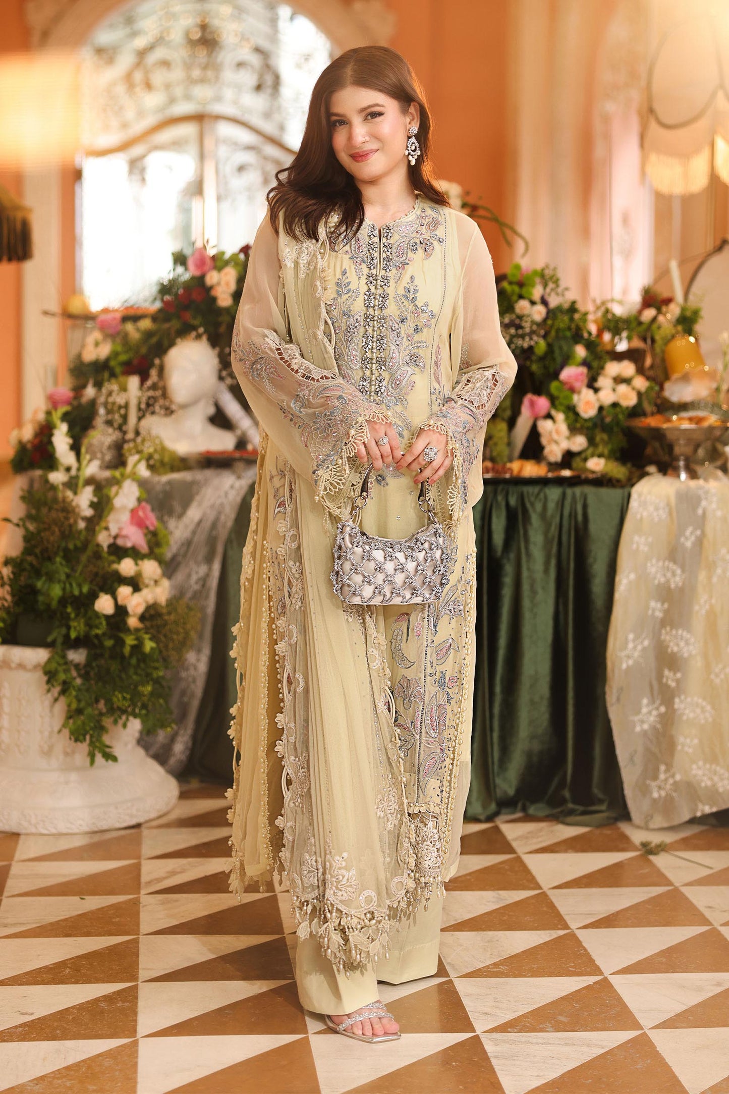 MPC-26-208-Pastle Sunshine | Maria B Embroidered Chiffon Collection 2026