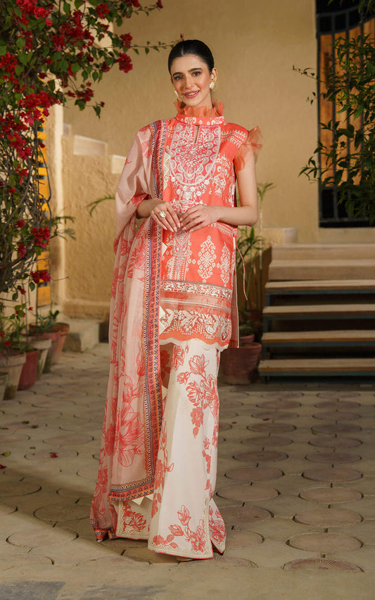 DAHLIA-U141M001 | Asifa & Nabeel | Meraki Summer Lawn Vol 1 2024