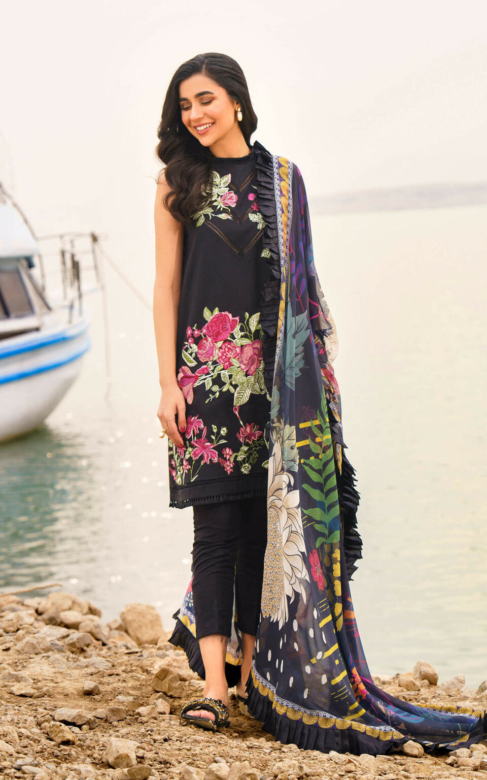 DAPHNE-U141M019 | Asifa & Nabeel | Meraki Summer Lawn Vol 1 2024