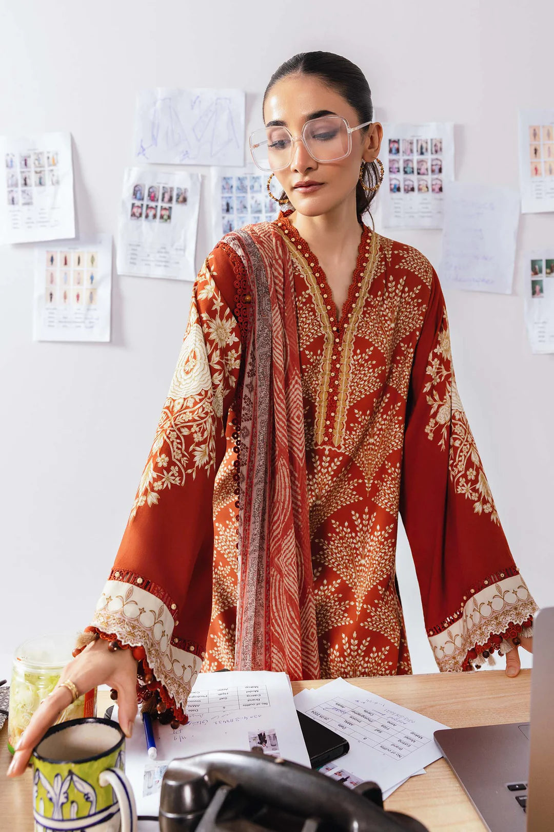 MB-CUS25-1108B | M Basic By Maria B Winter Unstitched Collection 2025