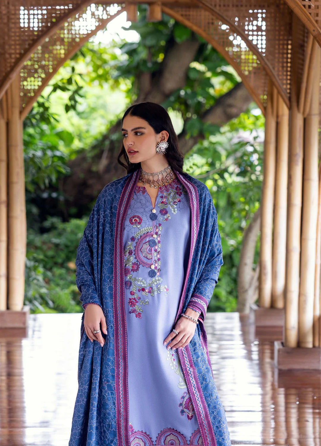RIVER HUSH | Mushq | Symphony Hemline Karandi Winter Collection 2025