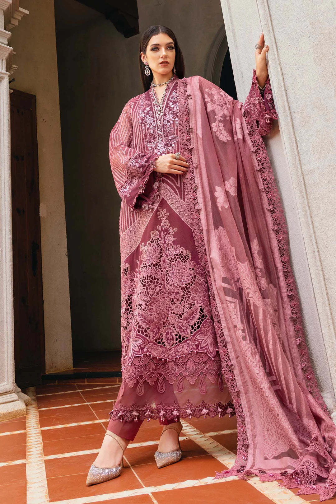 WL-1304- Ash pink | Maria B Winter Luxe Collection 2025