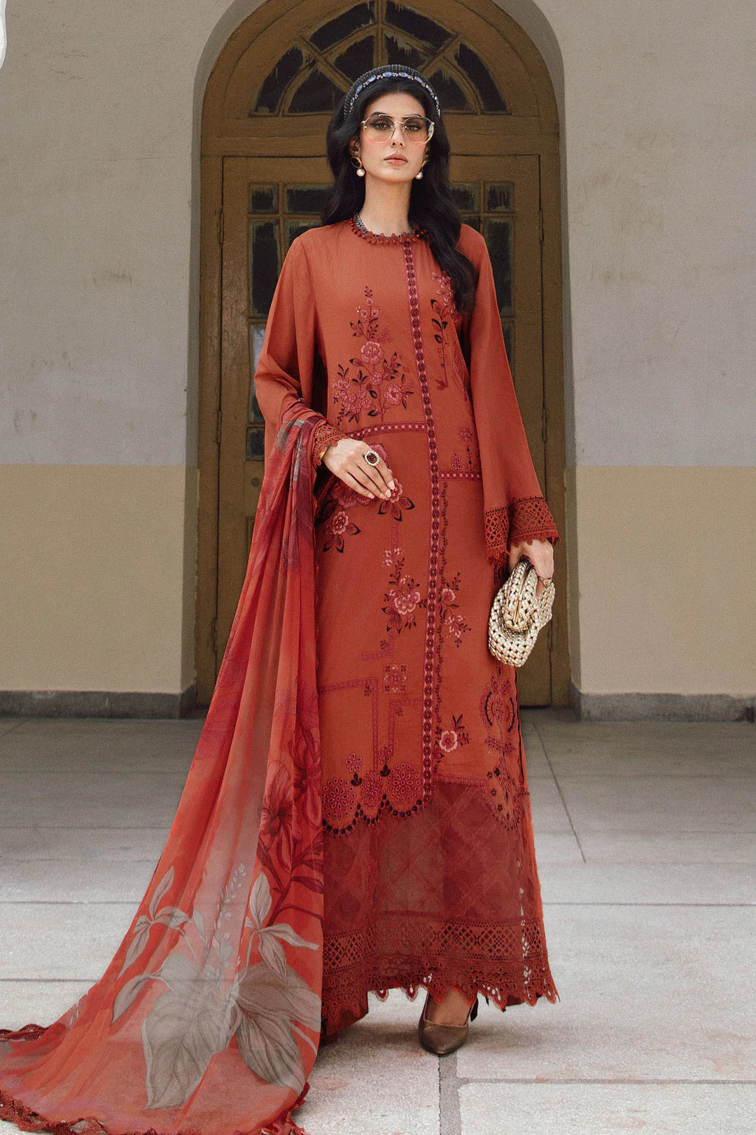 Maria B Mprints Rani Mahal Fall | Design # 1B Unstitched | Collection 2025