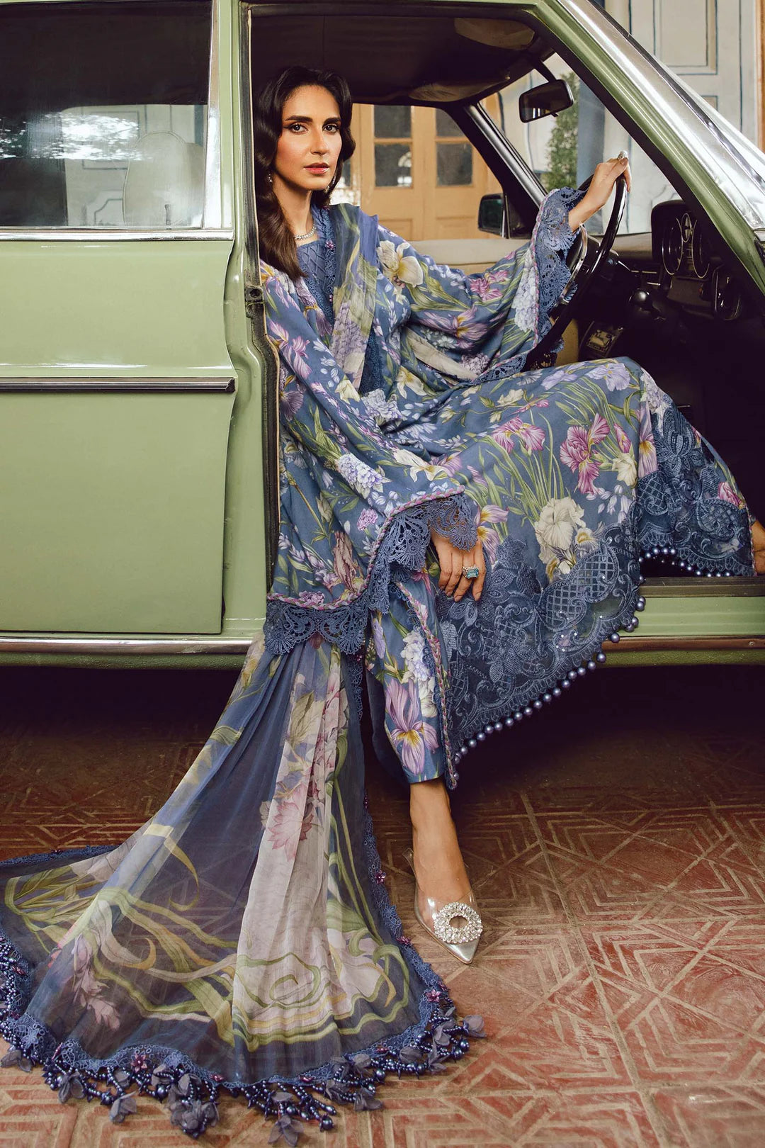 Maria B Mprints Rani Mahal Fall | Design # 8A Unstitched | Collection 2025
