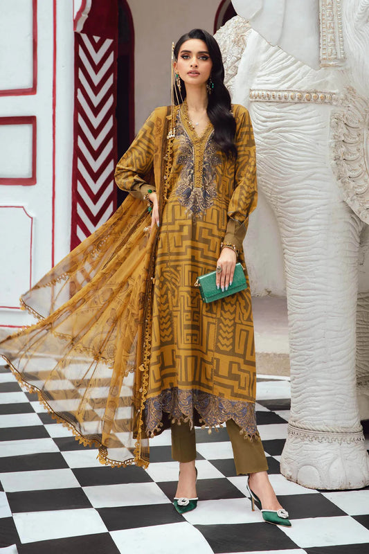Maria B Mprints Rani Mahal Fall | Design # 3A Unstitched | Collection 2025