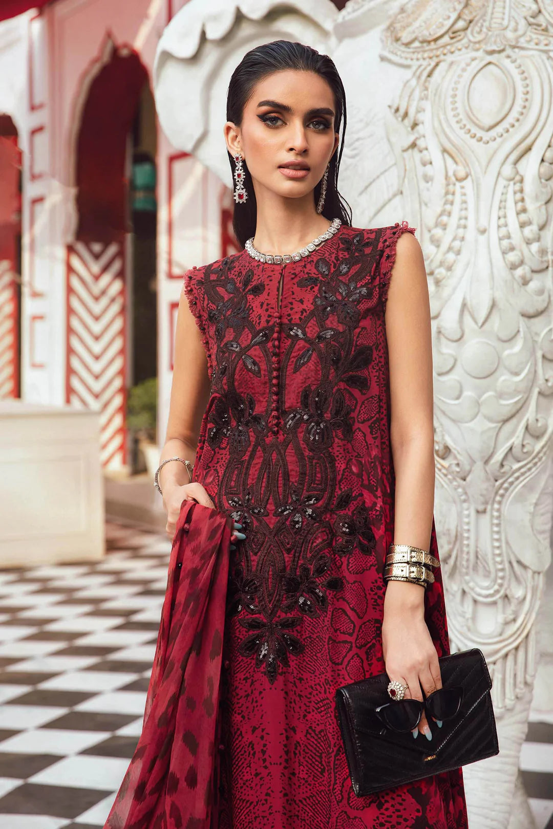 Maria B Mprints Rani Mahal Fall | Design # 2A Unstitched | Collection 2025