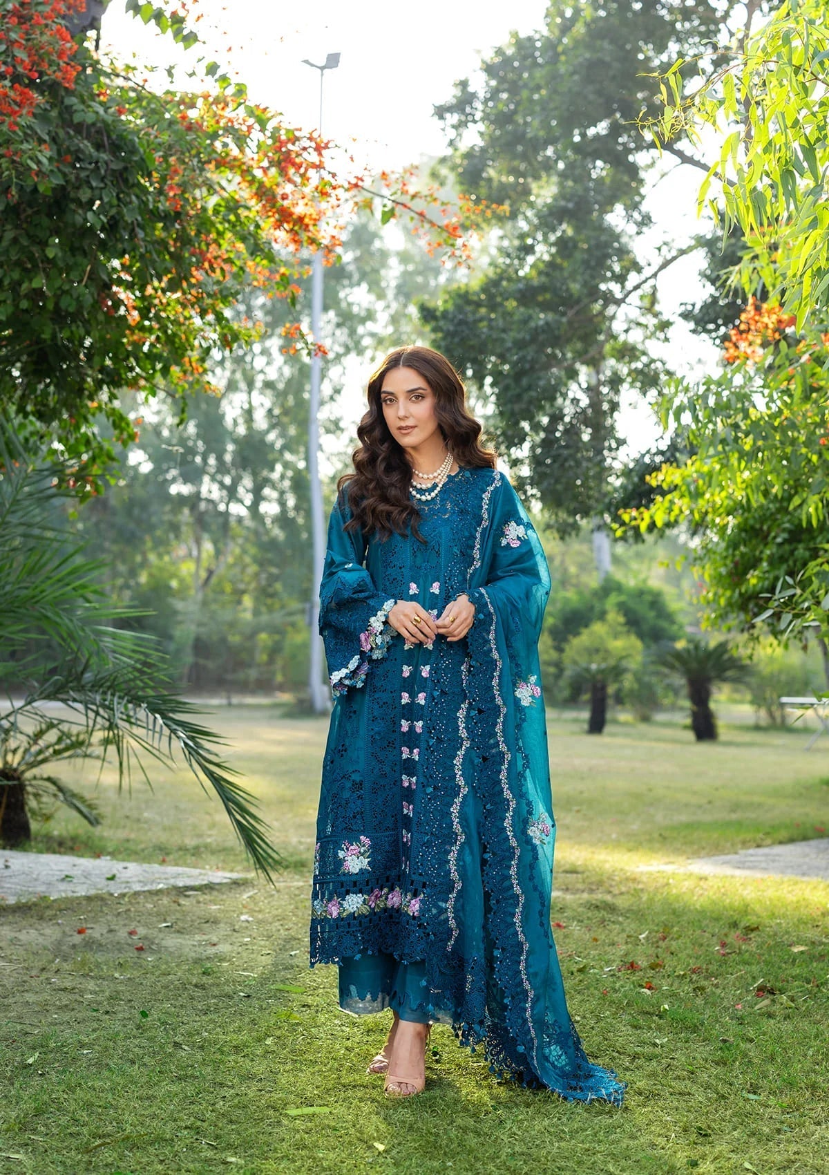 ELY-06 SAPPHIRE | Elaf Premium | Luxury Lawn Collection Unstitched 2026