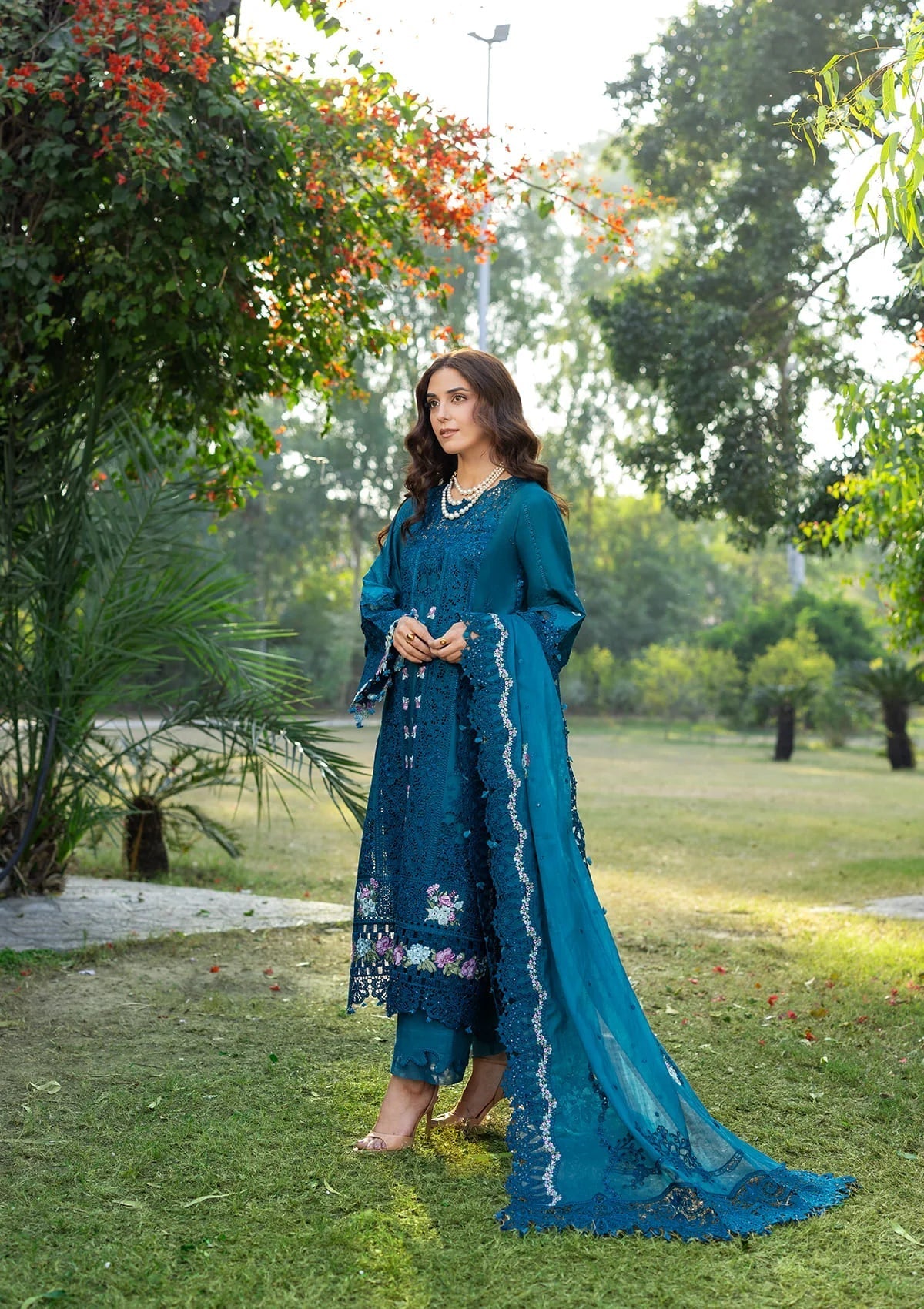 ELY-06 SAPPHIRE | Elaf Premium | Luxury Lawn Collection Unstitched 2026