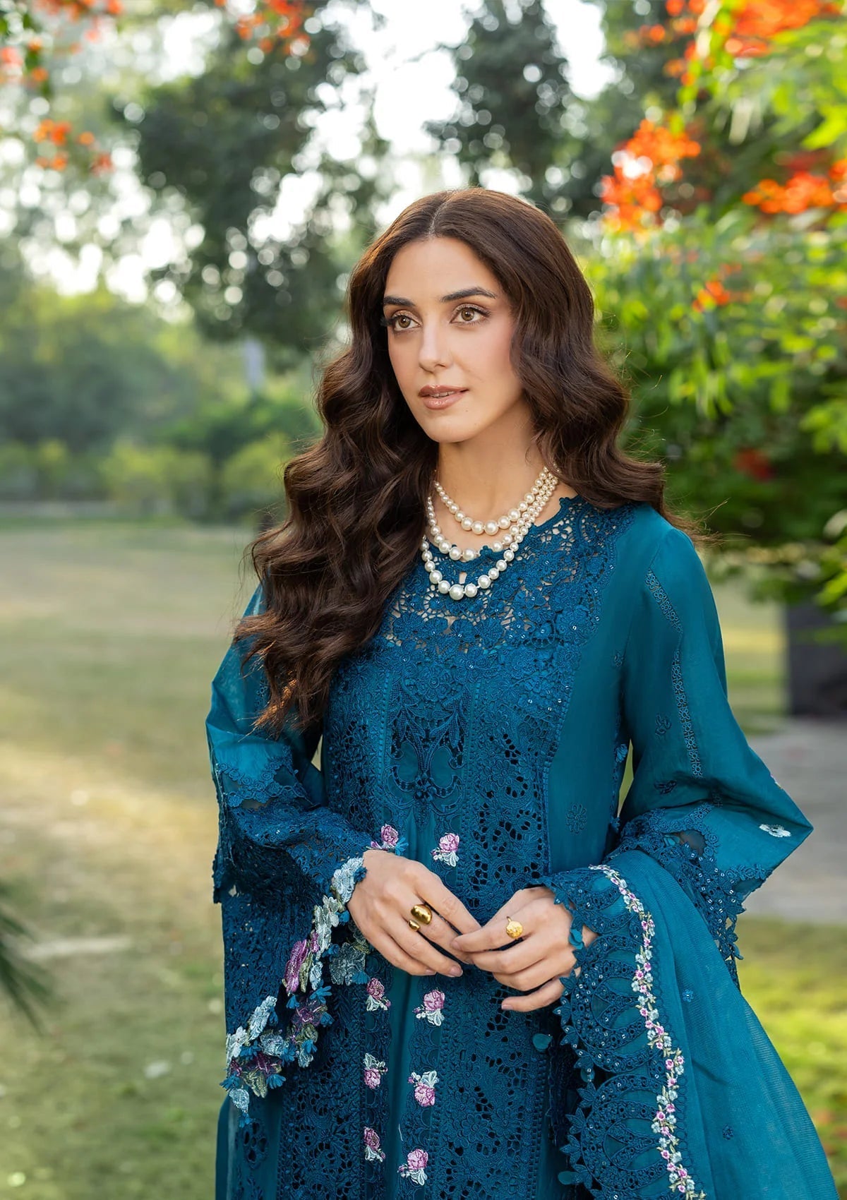 ELY-06 SAPPHIRE | Elaf Premium | Luxury Lawn Collection Unstitched 2026