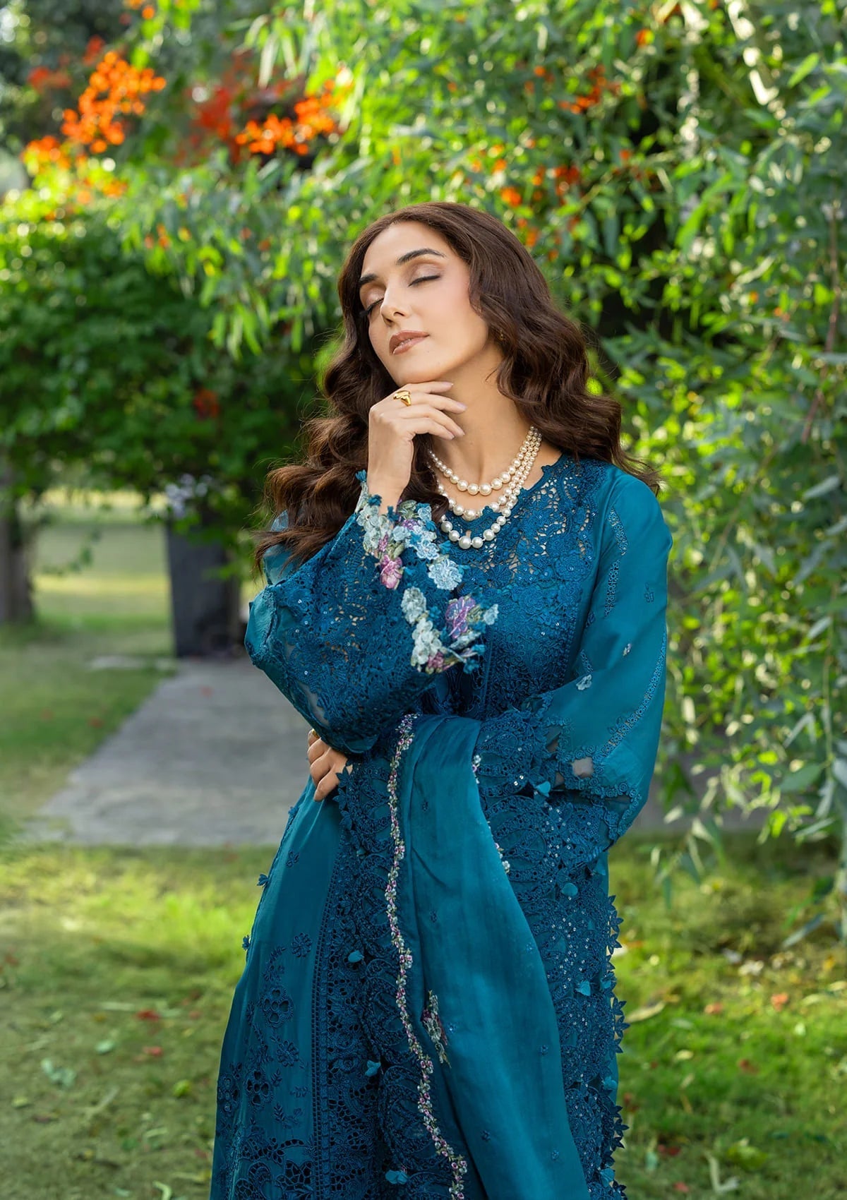 ELY-06 SAPPHIRE | Elaf Premium | Luxury Lawn Collection Unstitched 2026