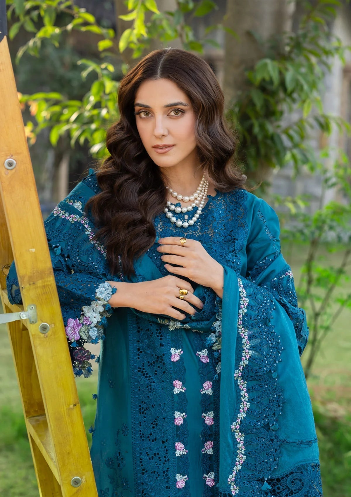 ELY-06 SAPPHIRE | Elaf Premium | Luxury Lawn Collection Unstitched 2026