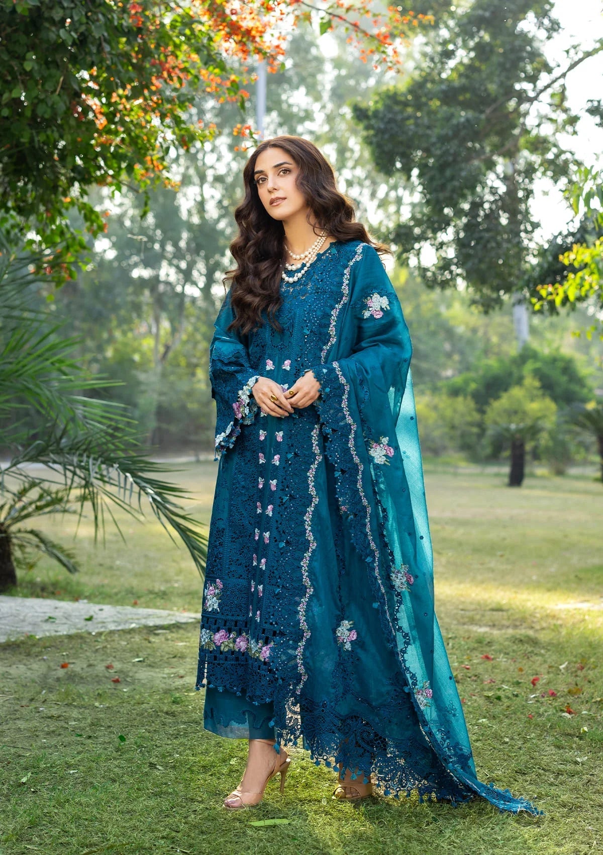 ELY-06 SAPPHIRE | Elaf Premium | Luxury Lawn Collection Unstitched 2026