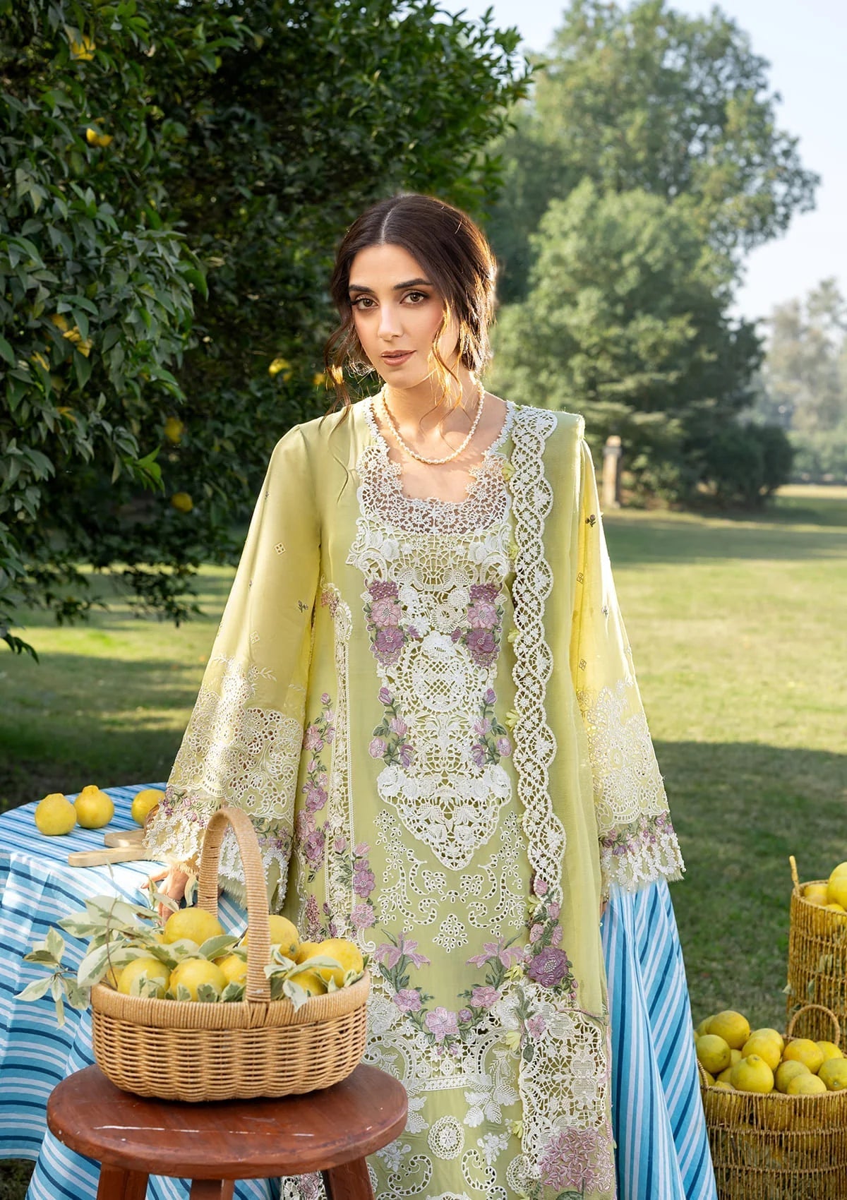 ELY-08 PISTACHIA | Elaf Premium | Luxury Lawn Collection Unstitched 2026