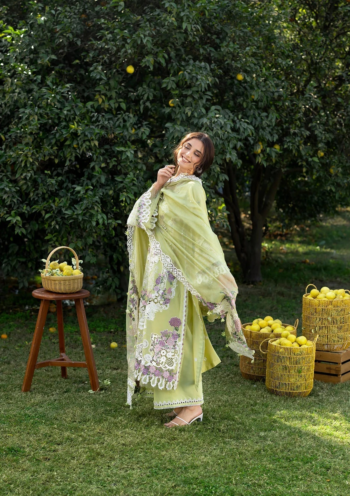 ELY-08 PISTACHIA | Elaf Premium | Luxury Lawn Collection Unstitched 2026