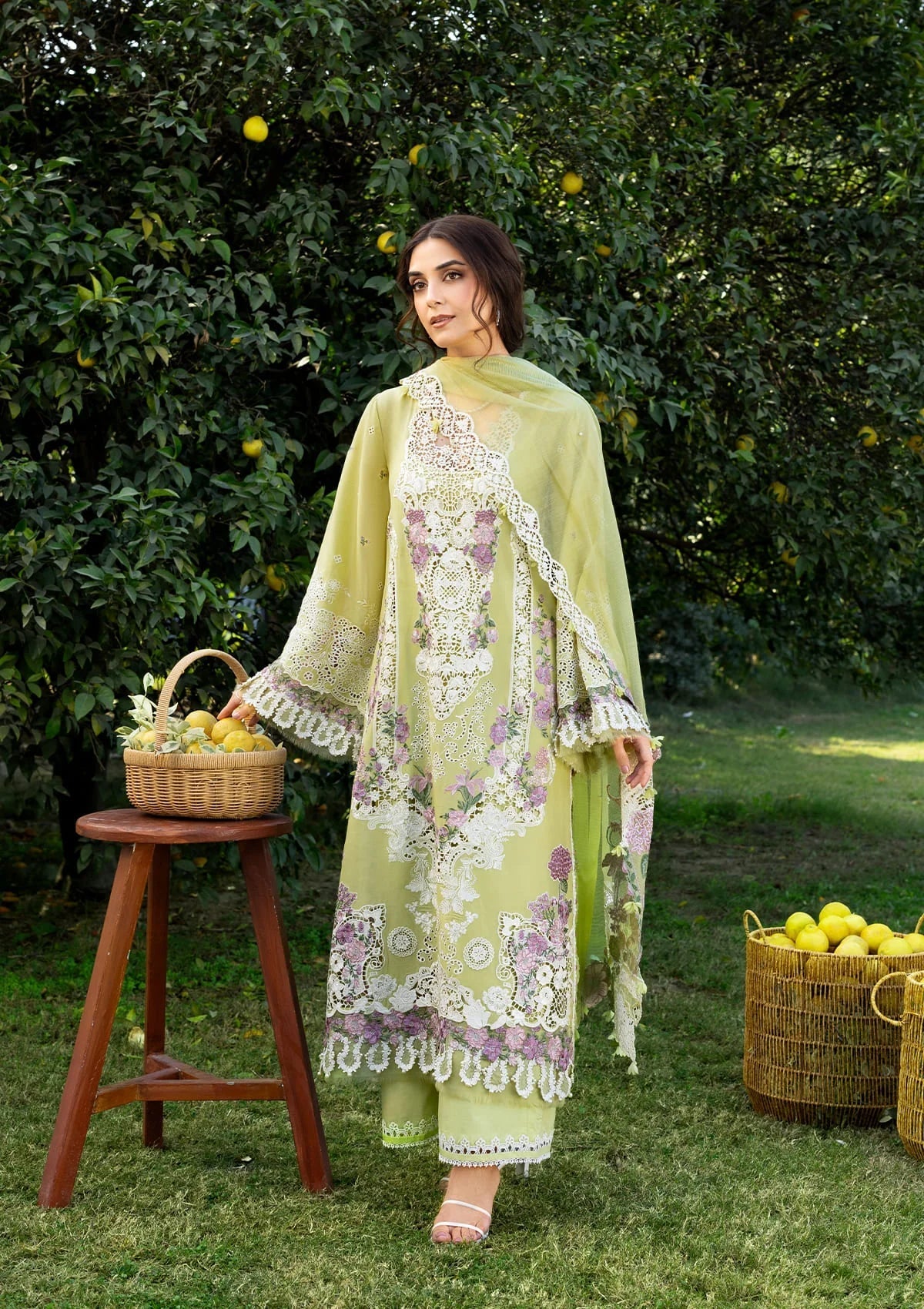 ELY-08 PISTACHIA | Elaf Premium | Luxury Lawn Collection Unstitched 2026