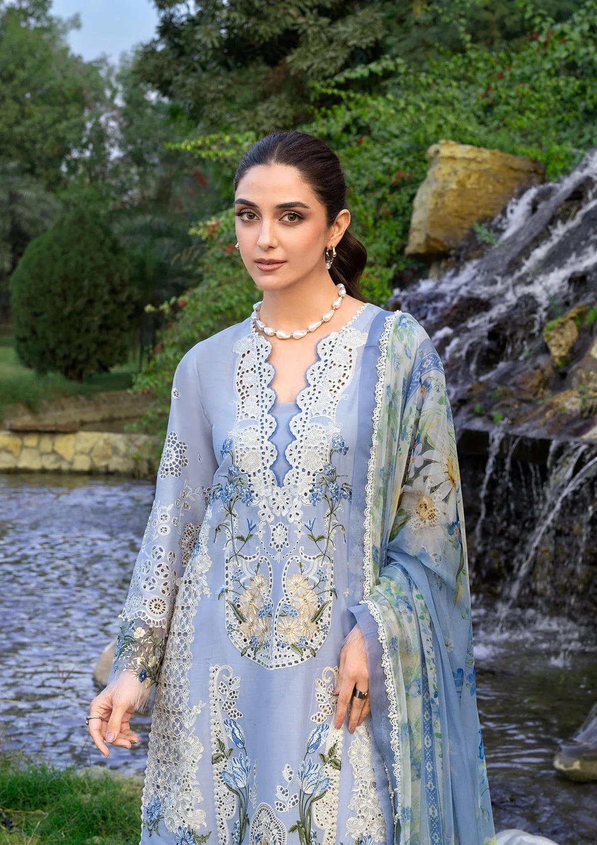 ELY-12 SKY BLISS | Elaf Premium | Luxury Lawn Collection Unstitched 2026