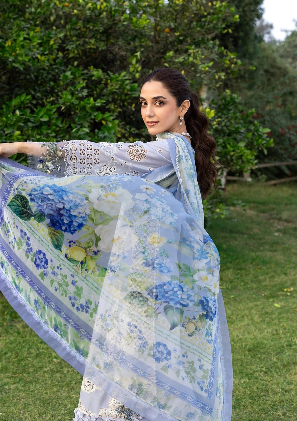 ELY-12 SKY BLISS | Elaf Premium | Luxury Lawn Collection Unstitched 2026