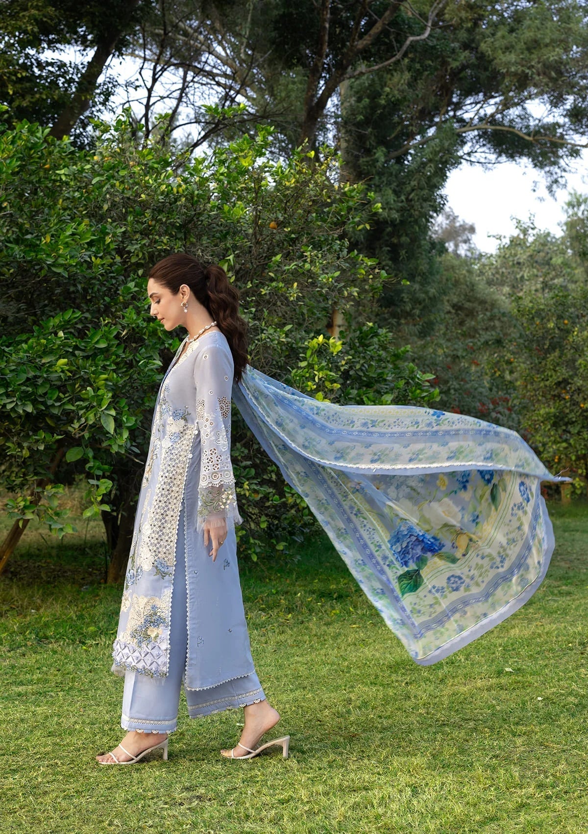 ELY-12 SKY BLISS | Elaf Premium | Luxury Lawn Collection Unstitched 2026