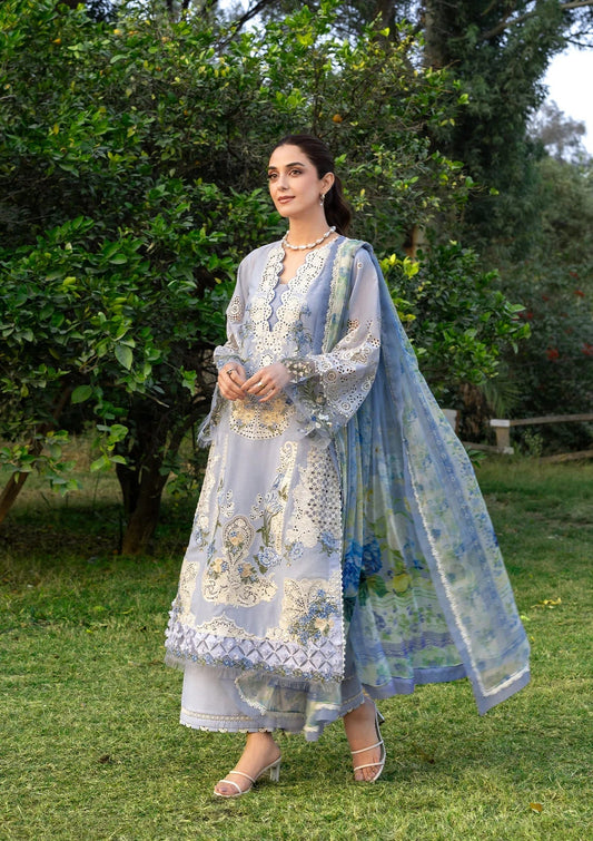 ELY-12 SKY BLISS | Elaf Premium | Luxury Lawn Collection Unstitched 2026
