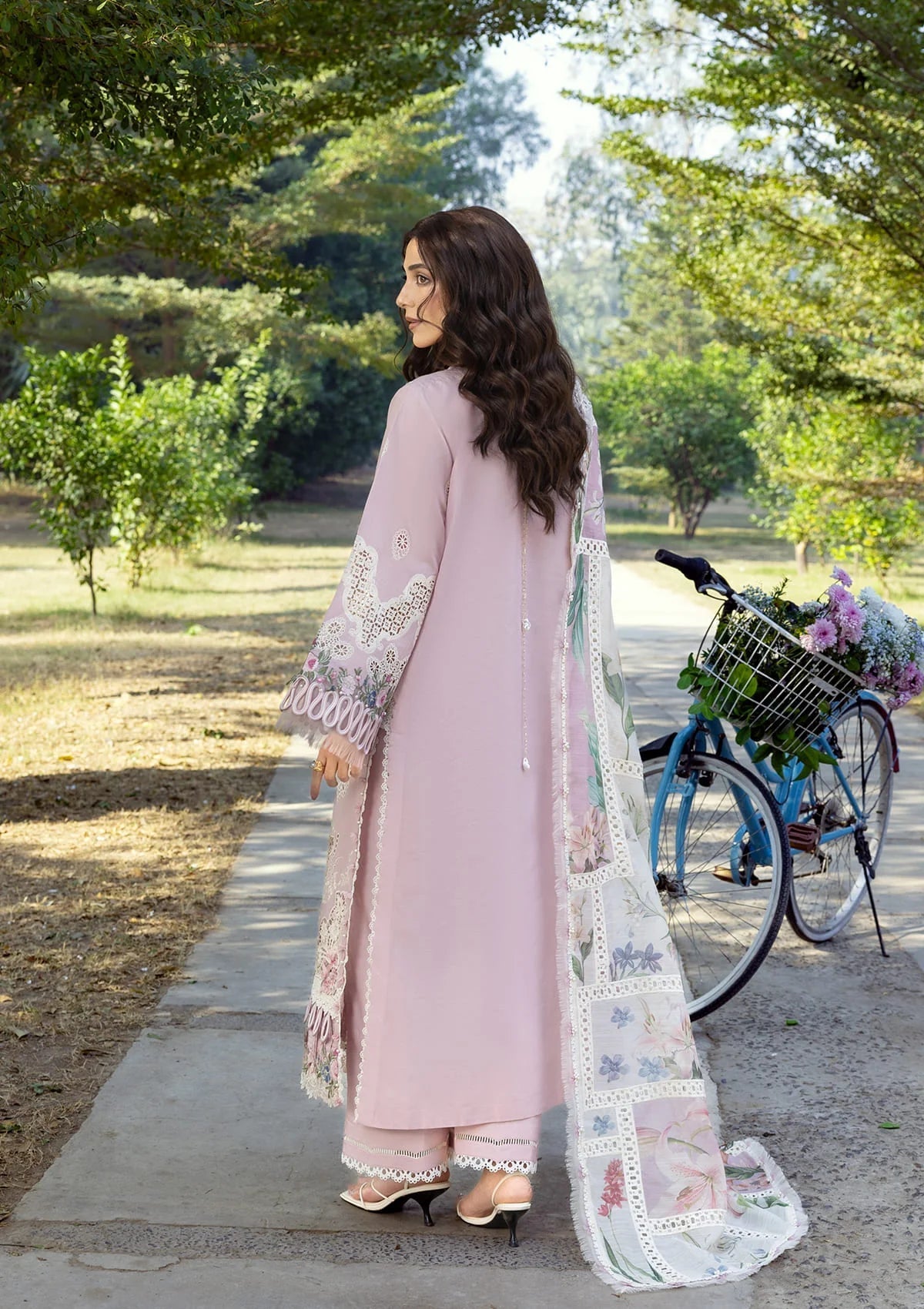 ELY-01A MAISON PINK | Elaf Premium | Luxury Lawn Collection Unstitched 2026