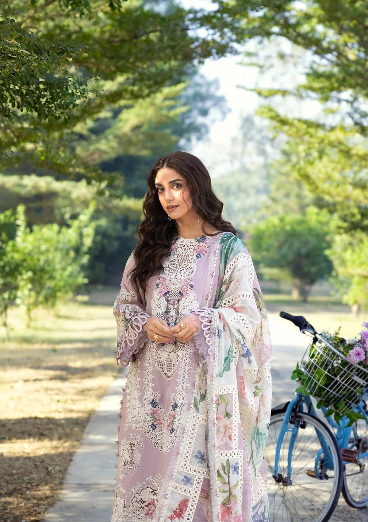 ELY-01A MAISON PINK | Elaf Premium | Luxury Lawn Collection Unstitched 2026