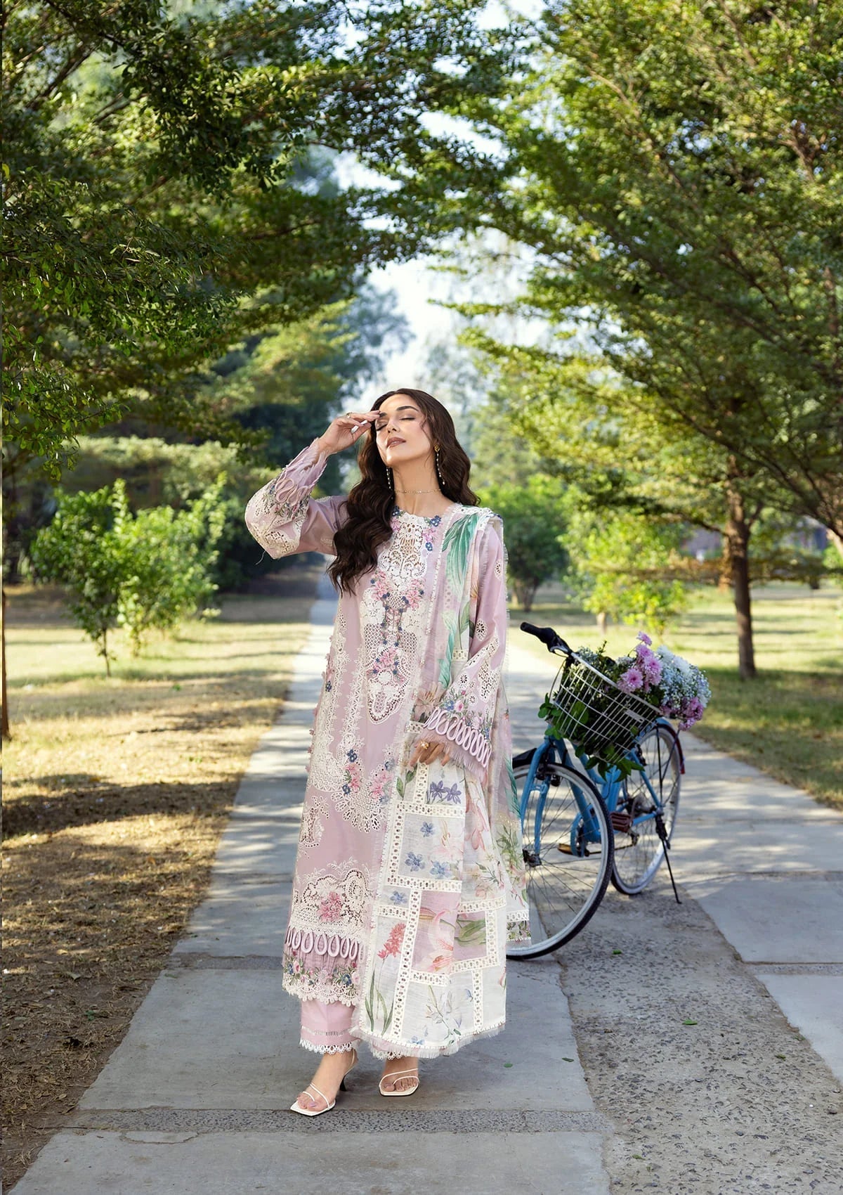 ELY-01A MAISON PINK | Elaf Premium | Luxury Lawn Collection Unstitched 2026