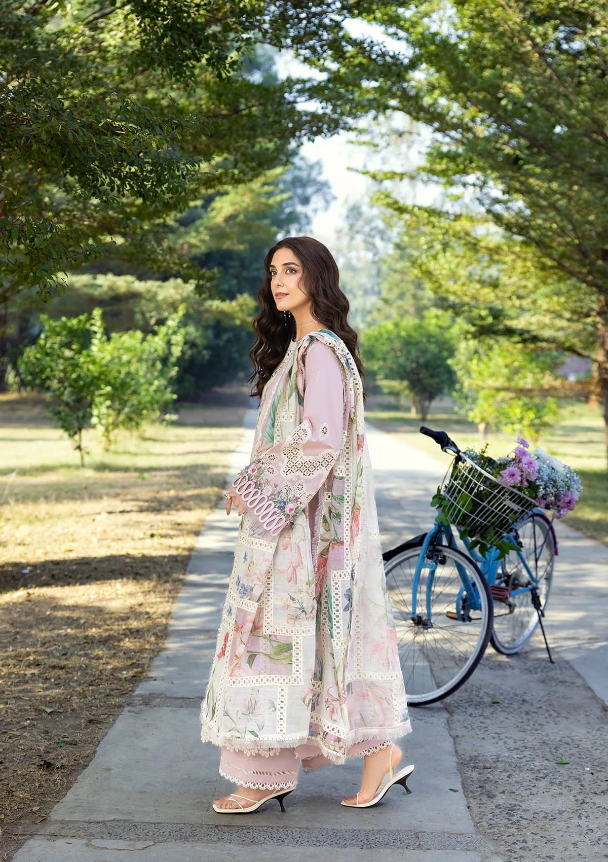 ELY-01A MAISON PINK | Elaf Premium | Luxury Lawn Collection Unstitched 2026