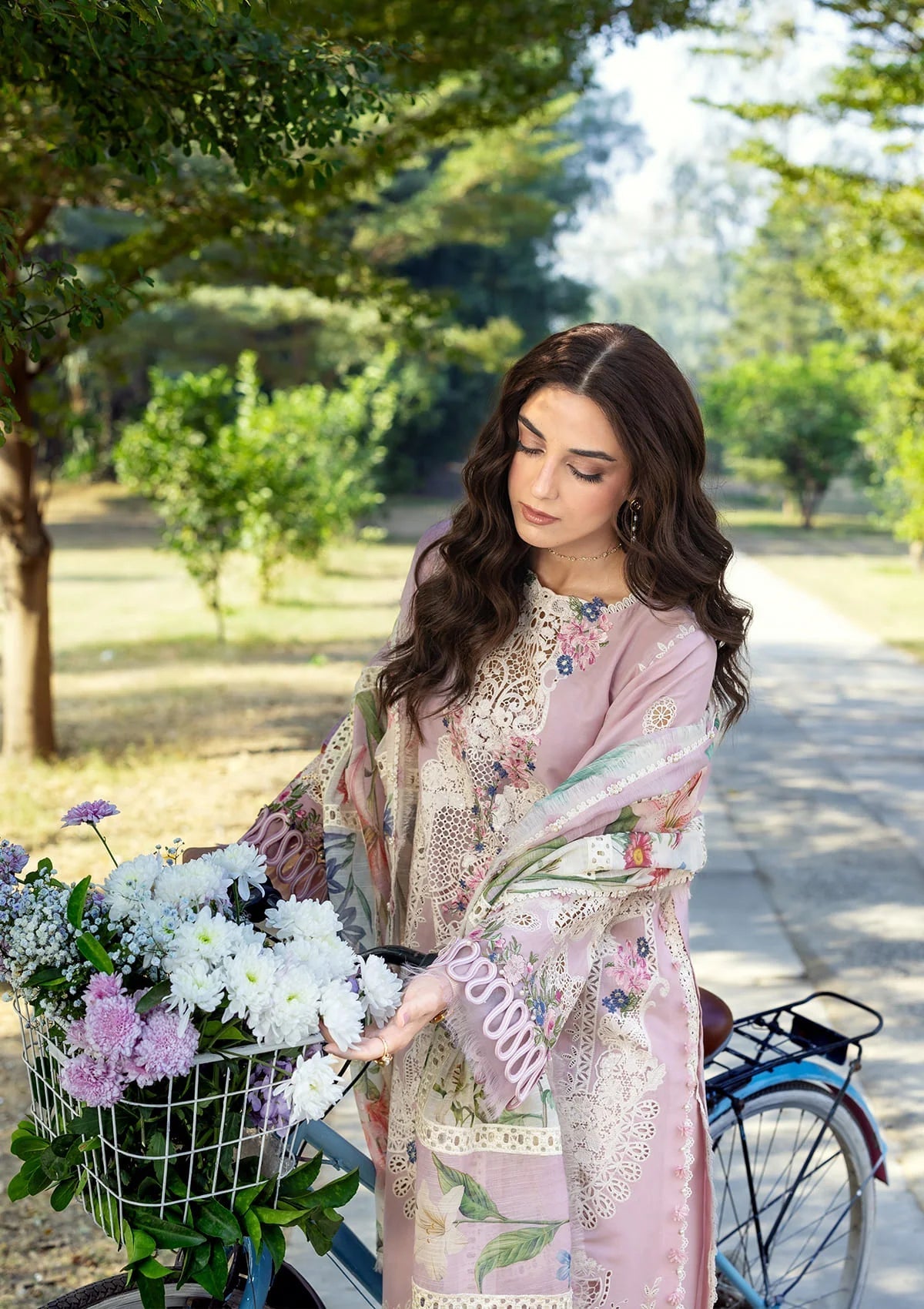 ELY-01A MAISON PINK | Elaf Premium | Luxury Lawn Collection Unstitched 2026