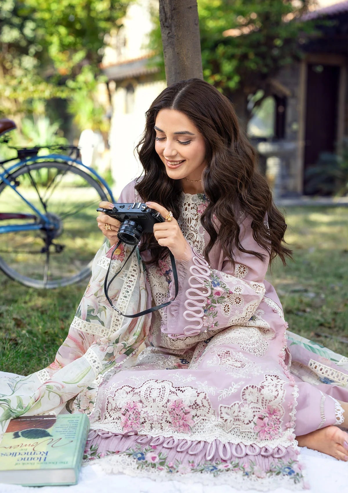 ELY-01A MAISON PINK | Elaf Premium | Luxury Lawn Collection Unstitched 2026
