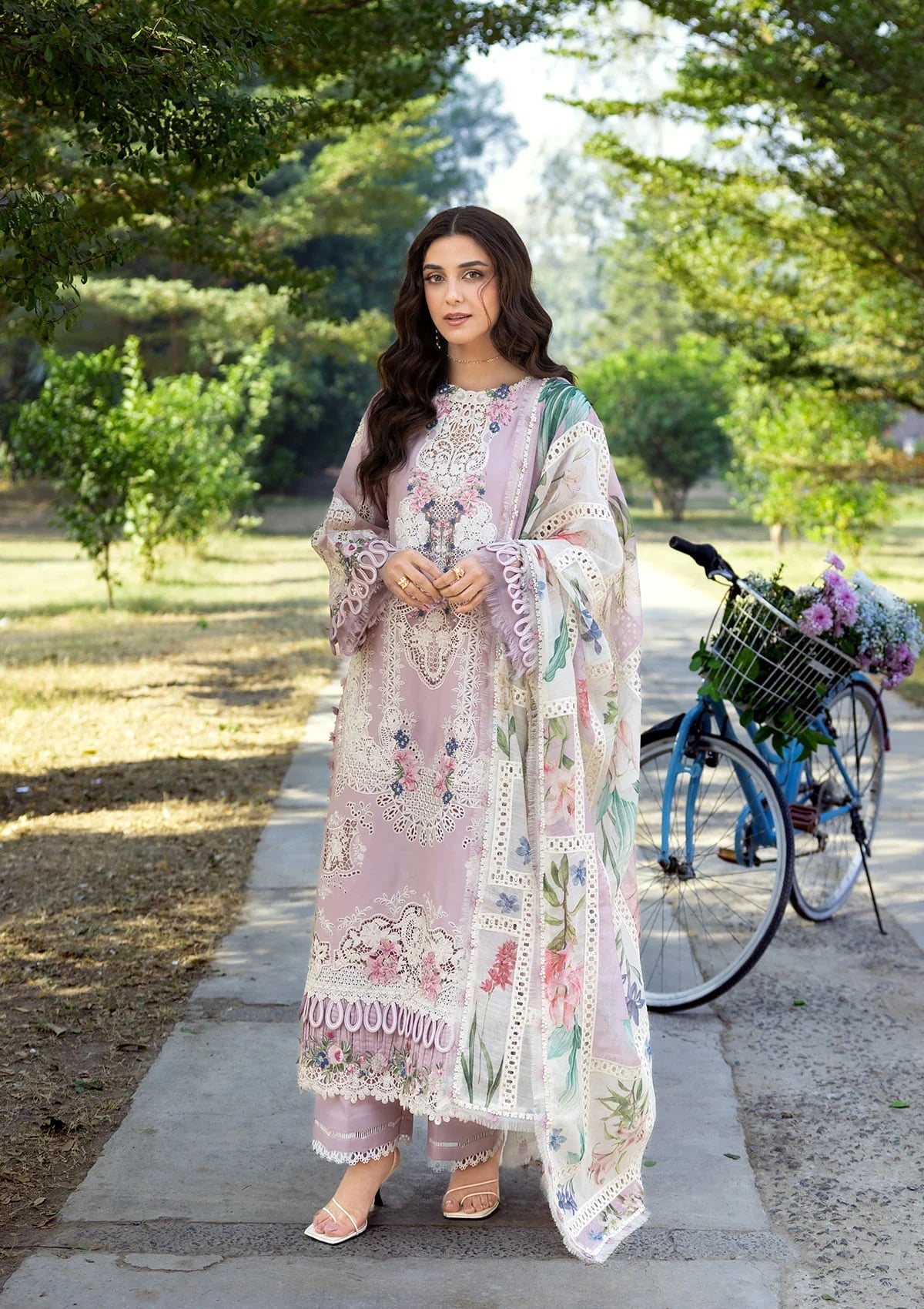 ELY-01A MAISON PINK | Elaf Premium | Luxury Lawn Collection Unstitched 2026