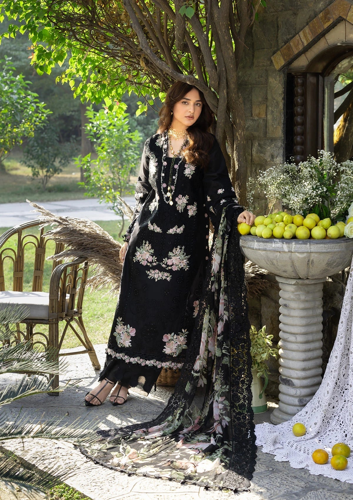 ELY-02B MIDNIGHT | Elaf Premium | Luxury Lawn Collection Unstitched 2026