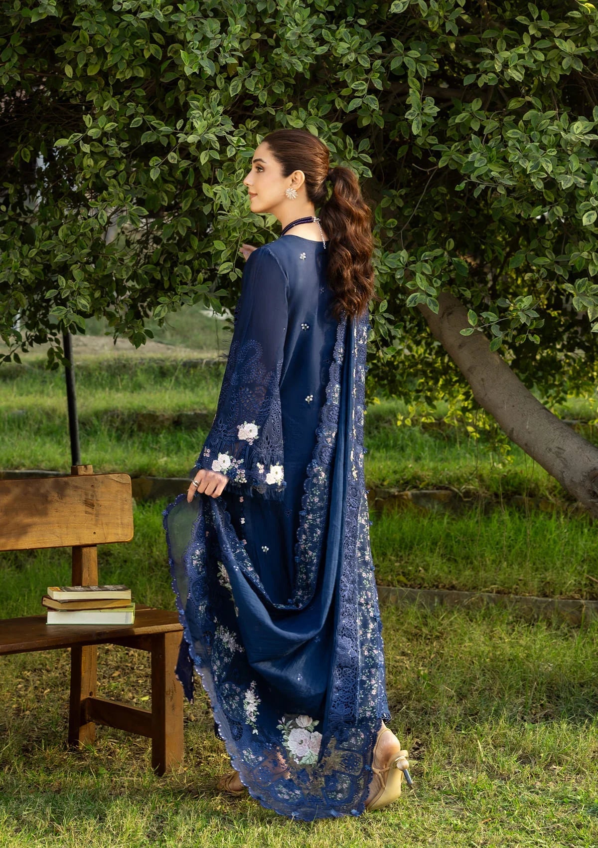 ELY-04B BLUE BELLE | Elaf Premium | Luxury Lawn Collection Unstitched 2026