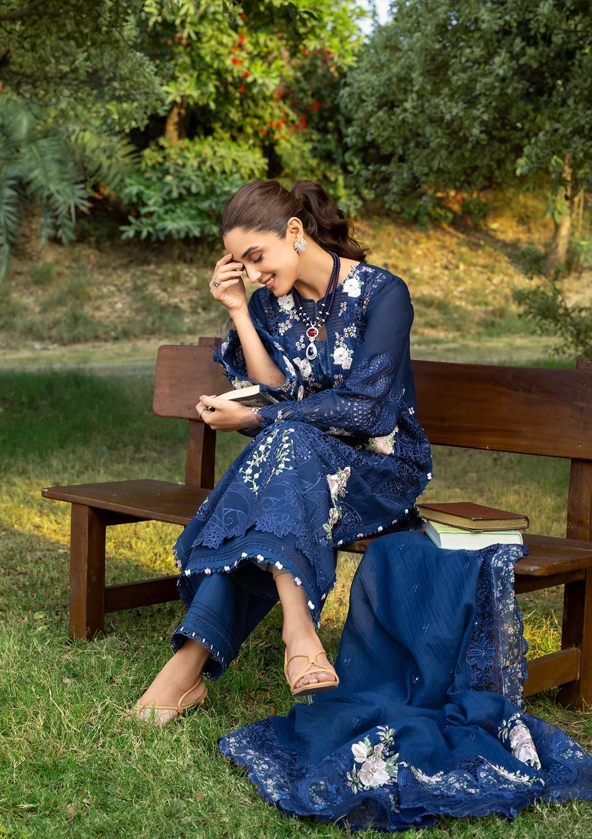 ELY-04B BLUE BELLE | Elaf Premium | Luxury Lawn Collection Unstitched 2026