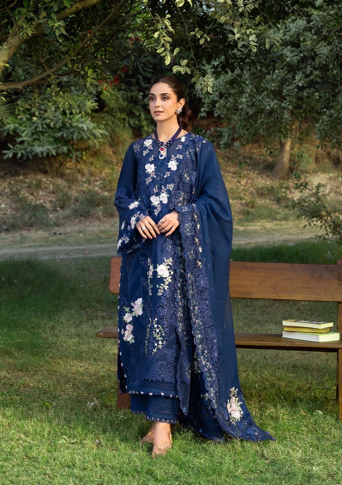 ELY-04B BLUE BELLE | Elaf Premium | Luxury Lawn Collection Unstitched 2026