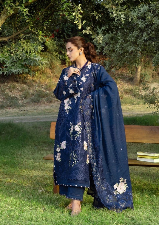ELY-04B BLUE BELLE | Elaf Premium | Luxury Lawn Collection Unstitched 2026