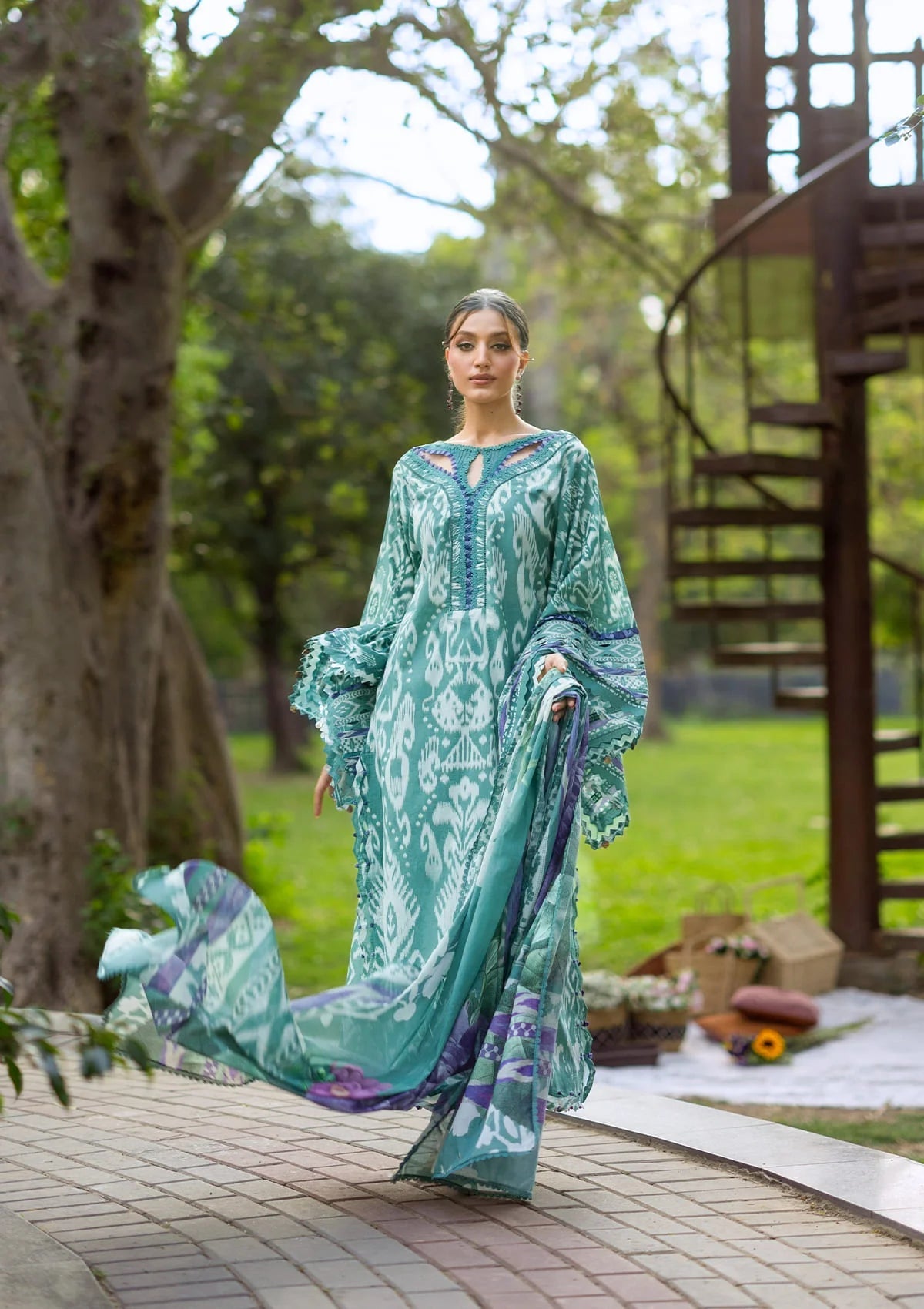 EPB-1A NIA MARE | Elaf Premium  | Bridgerton Prints Lawn Collection 2026