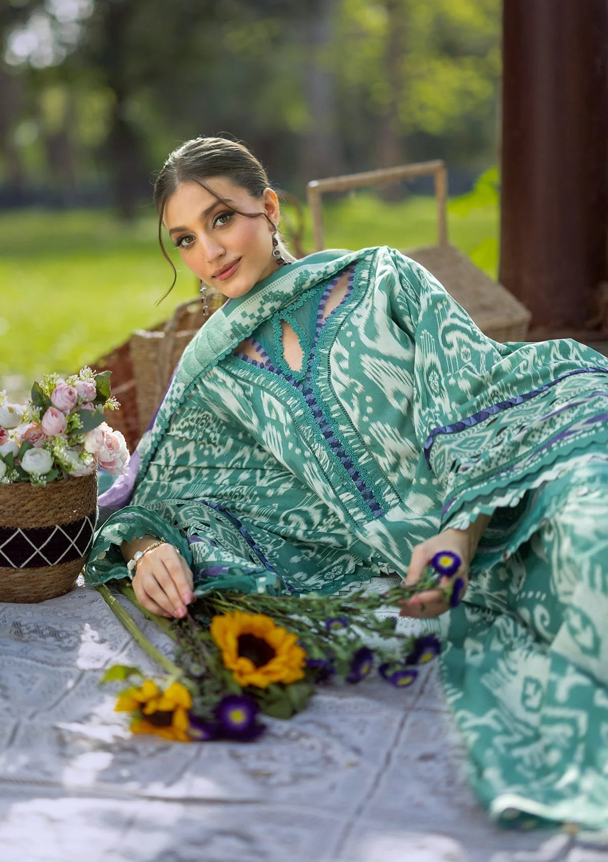 EPB-1A NIA MARE | Elaf Premium  | Bridgerton Prints Lawn Collection 2026