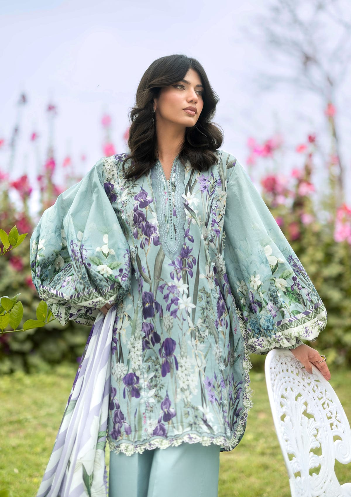 EPB-2B LADY EVER | Elaf Premium  | Bridgerton Prints Lawn Collection 2026