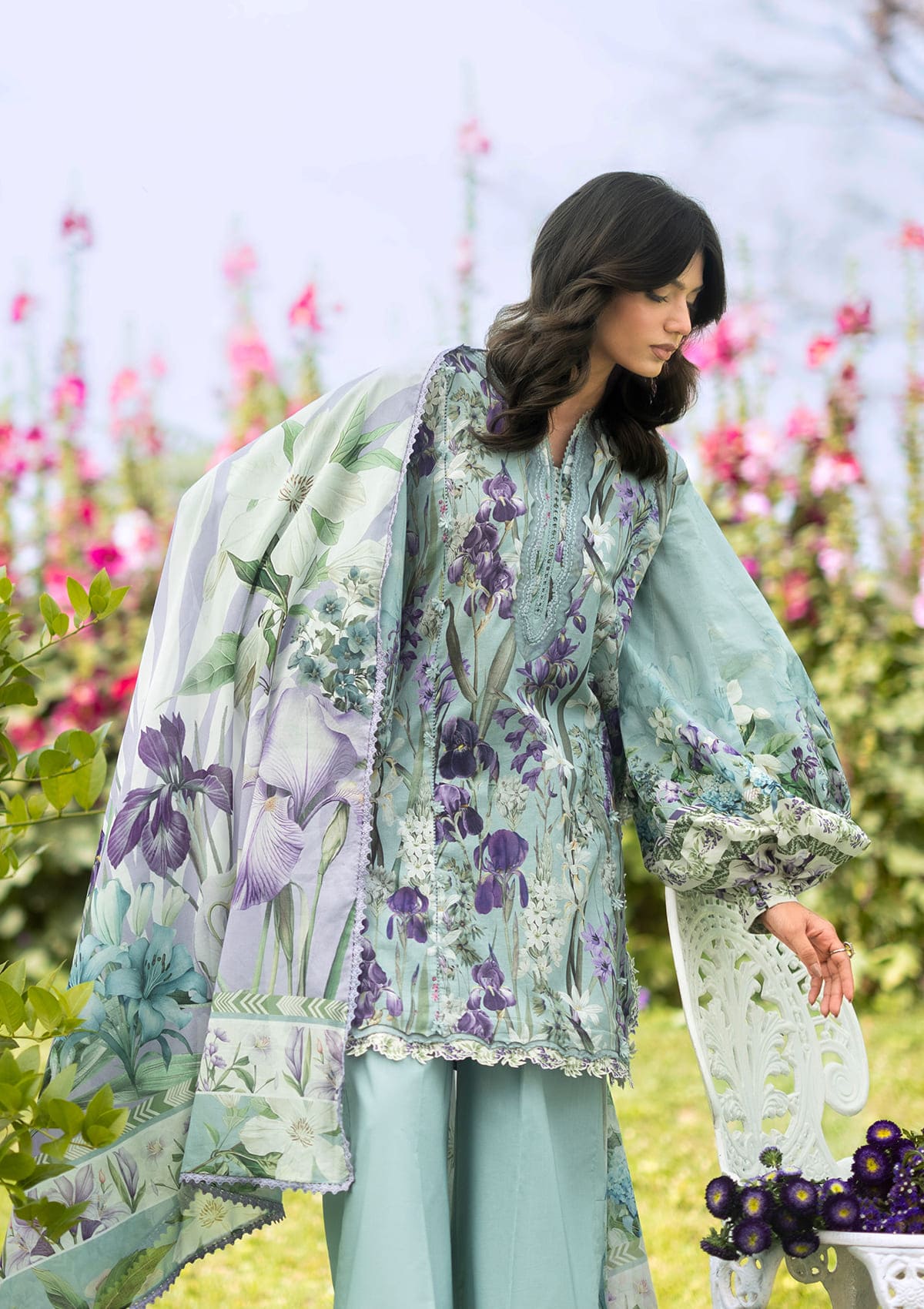 EPB-2B LADY EVER | Elaf Premium  | Bridgerton Prints Lawn Collection 2026