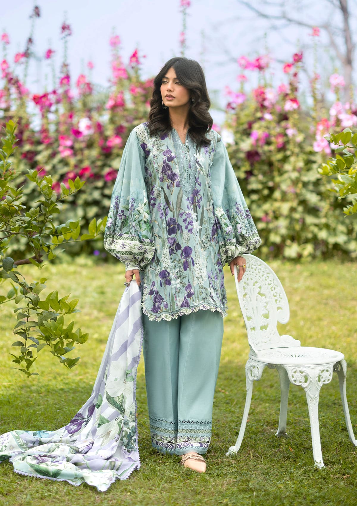 EPB-2B LADY EVER | Elaf Premium  | Bridgerton Prints Lawn Collection 2026
