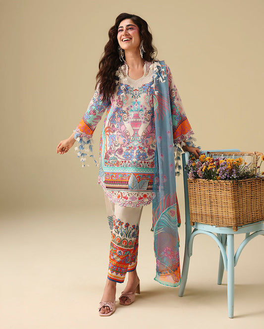 Eden Whisper | Mushq | Soleil Prints Lawn collection 2026