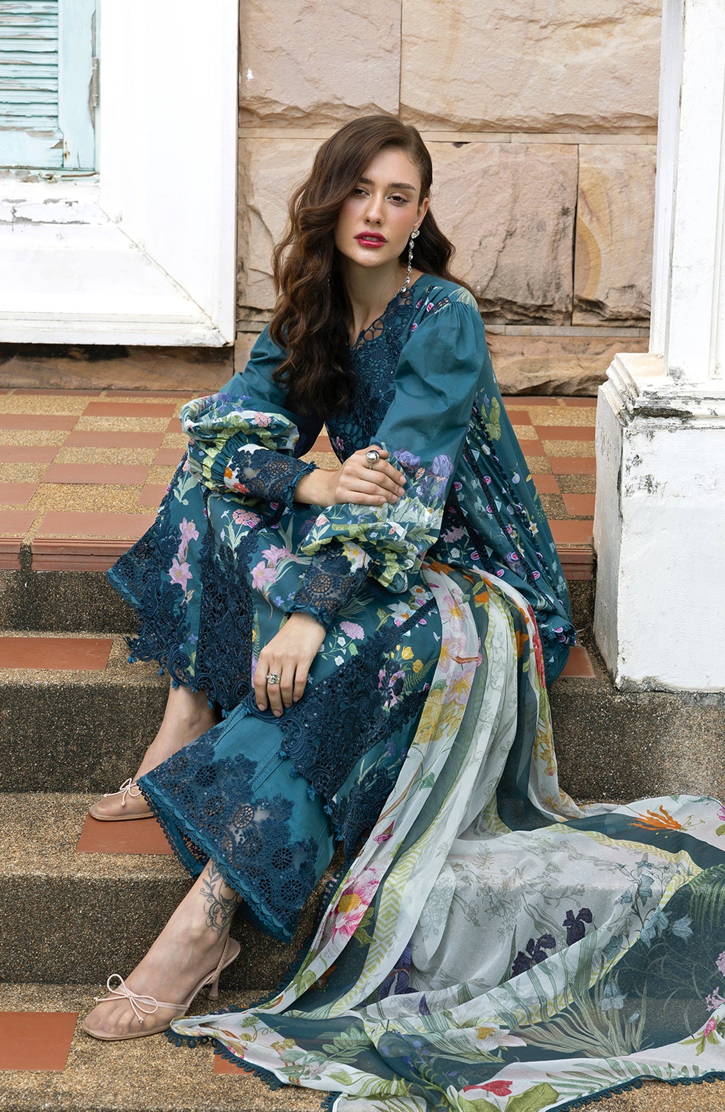 ESA-5A OCEANA VEIL | Elaf Premium | Signature Lawn Collection 2026