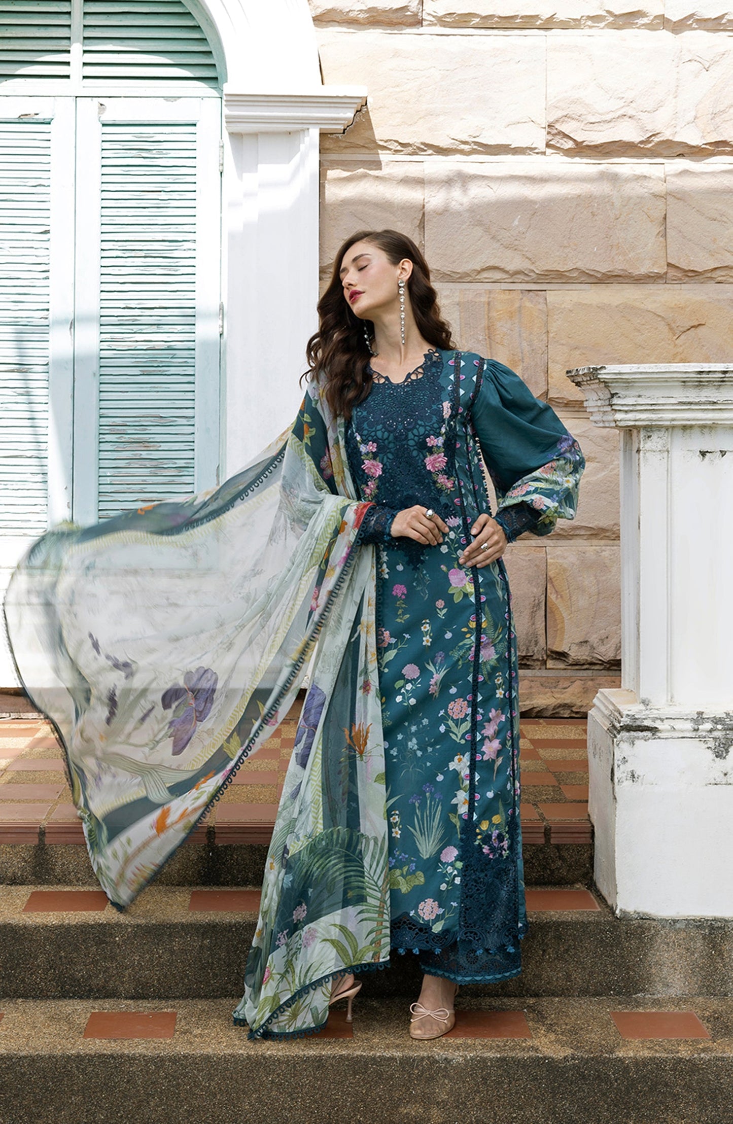 ESA-5A OCEANA VEIL | Elaf Premium | Signature Lawn Collection 2026